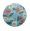 Flowers on Aqua Cosmetic Mirror