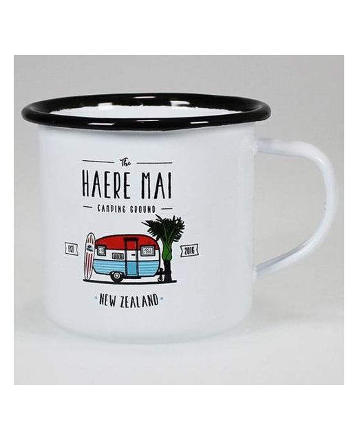 Haere Mai Enamel Mug Small Brand Moana Road Preview And District