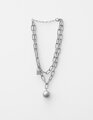 Silver Ball & Chain Necklace