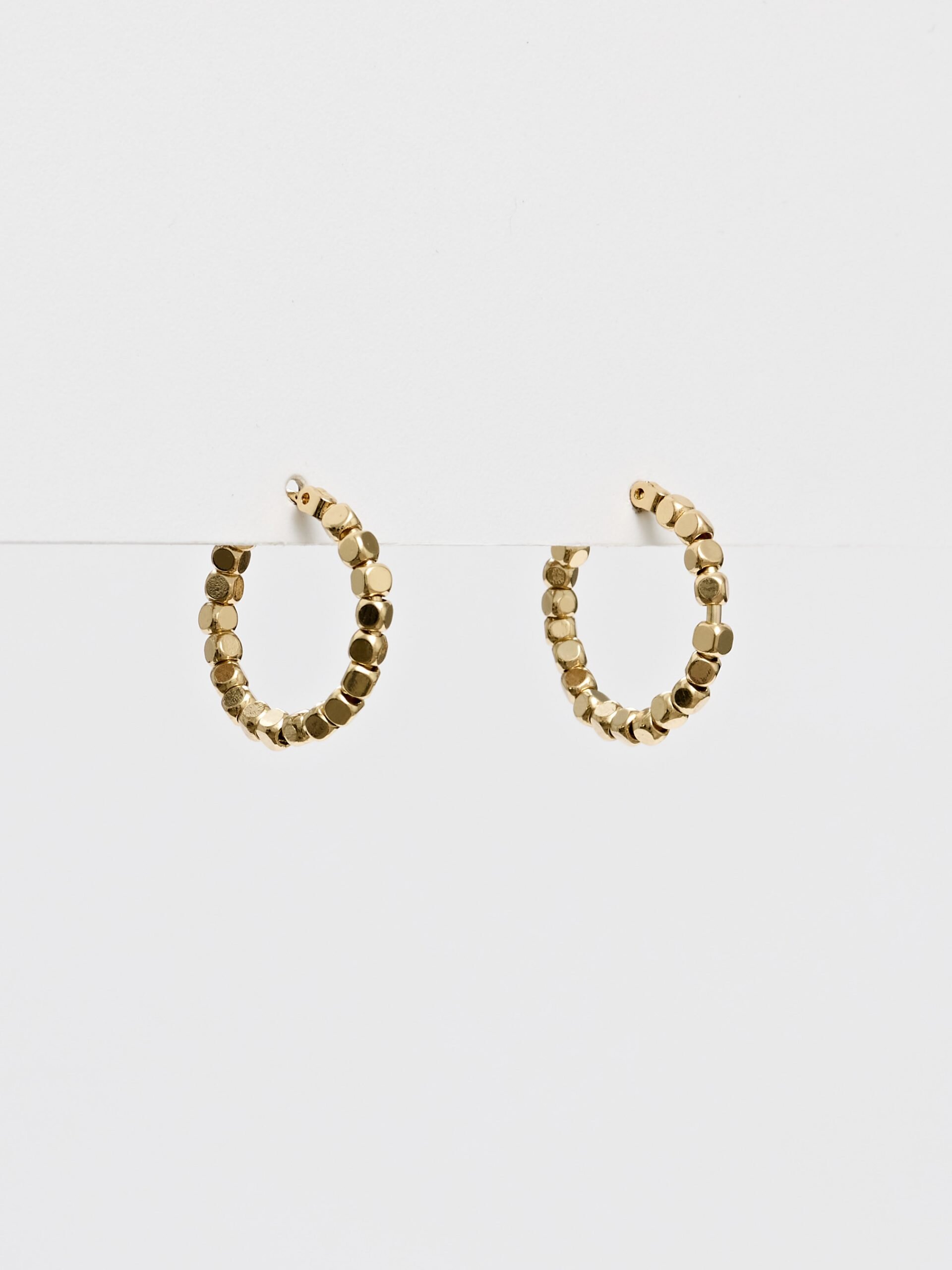 Gold Nugget Hoop Earrings - Brand-Stella & Gemma Accessories : Preview ...