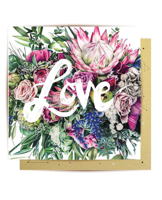 D Love Bouquet Card