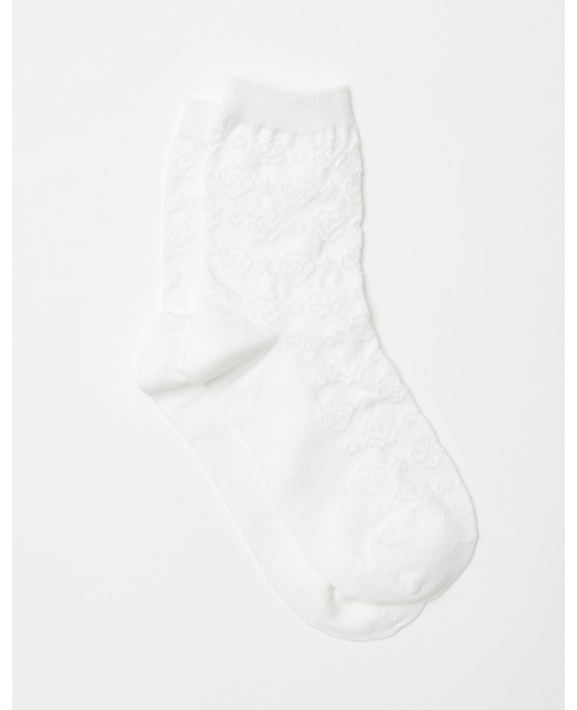 Texture White Socks