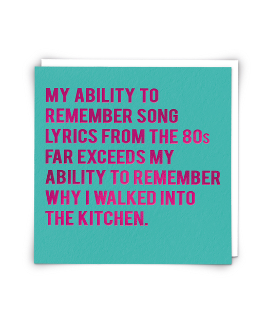 Song Lyrics Card