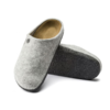 Birkenstock Zermatt Wool Felt Narrow Slip On - Light Grey