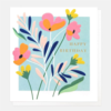 Blue Floral Birthday Card