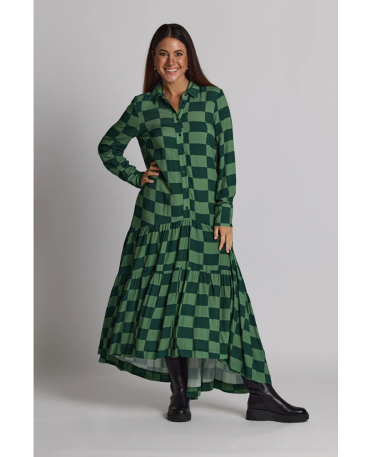 Chelsea Dress - Foliage Check