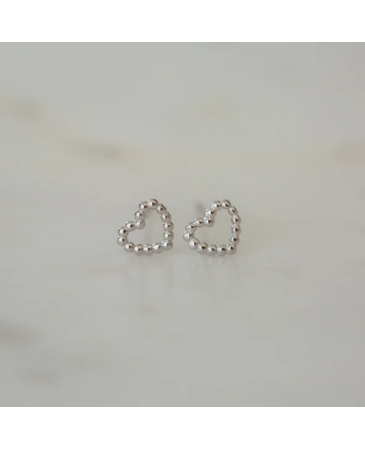 Dotty Love Studs Silver