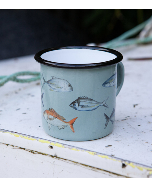 Moana Road NZ Fishing Club Enamel Mug - Small