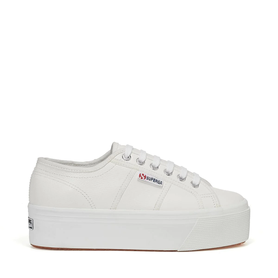 Superga cheap leather platform