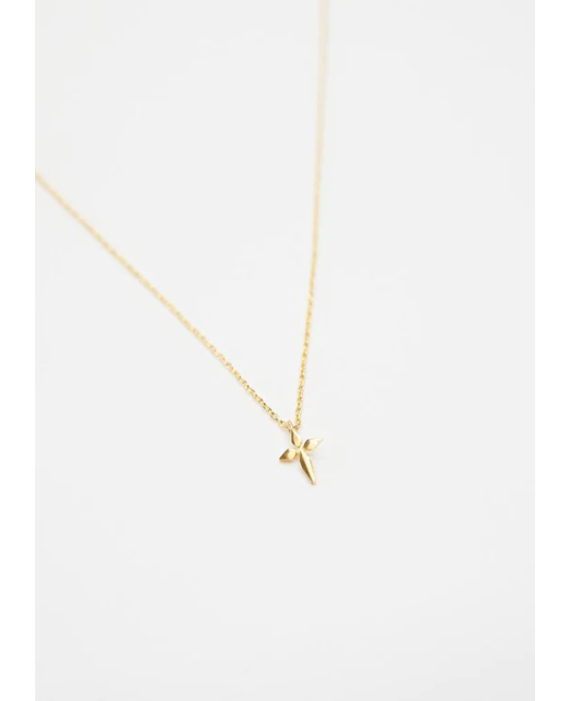 Stella + Gemma Lucky Cross Necklace - Gold