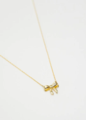 Stella + Gemma Bow Necklace - Gold