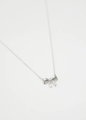 Stella + Gemma Bow Necklace - Silver