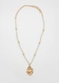 Stella + Gemma Beaten Gold Bead Pendant