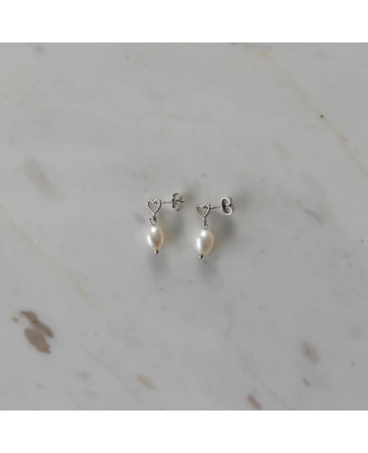 Sophie Pearly Dotty Love Studs - Silver