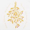 Livewires Mistletoe Gold Luncheon Napkin 20pk