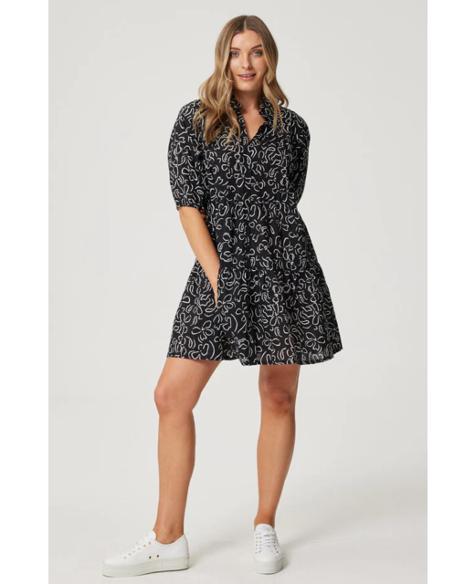 Cartel & Willow Ellery Stencil Shirt Dress