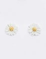 Stella + Gemma Flower Earrings - Snow White