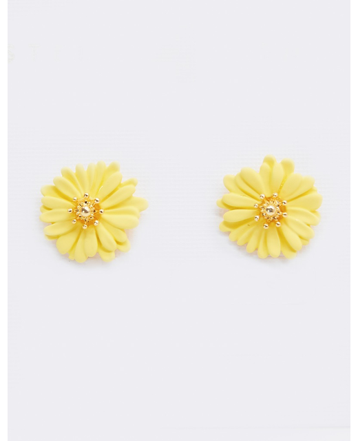 Stella + Gemma Flower Earrings - Light Yellow