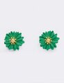 Stella + Gemma Flower Earrings - Kelly Green