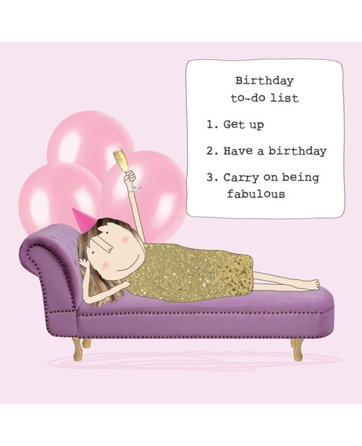 Livewires Birthday To Do List Card