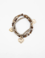 Stella + Gemma Gold Heart Charms Bracelets