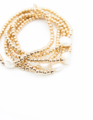 Stella + Gemma Gold Beads with Pearl Bracelets