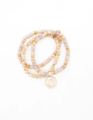 Stella + Gemma Beads wtih Beaten Disc Bracelets