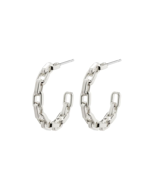 Pilgrim Eira Cable Chain Hoop Earrings