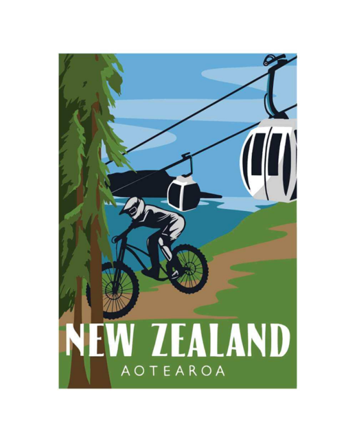 Moana Road Mountain Bike & Gondola Tea Towel