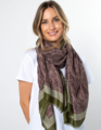 Stella + Gemma Paisley Rose And Fern Scarf