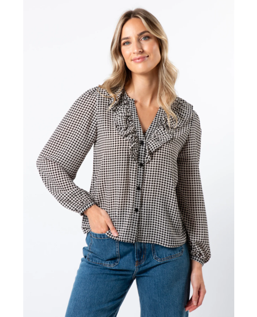 Stella + Gemma Keaton Blouse - Houndstooth