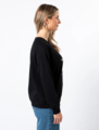 Stella + Gemma Classic Sweater - Black with Silver Sequin Star