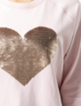 Stella + Gemma Classic Swearter - Marshmallow with Beige Sequin Heart