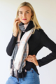 Archer House Warm Big Check Fringed Scarf