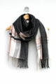 Archer House Warm Big Check Fringed Scarf