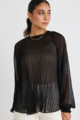 By Rosa Corral Sheer Pleated Swing Top