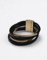 Stella + Gemma Bracelet Wrap Black & Matt Gold