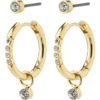 Pilgrim Elna Crystal Earrings 2-in-1 Set