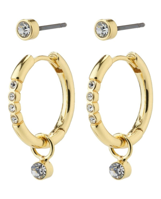 Pilgrim Elna Crystal Earrings 2-in-1 Set