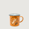 Moana Road Enamel Mountain Biking Mug - Small Orange