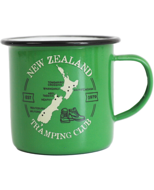 Moana Road Enamel NZ Tramping Mug - Small Green