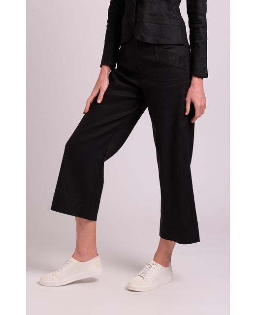 Oh3 Wide Leg Patch Pocket Trousers