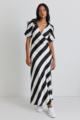 Among The Brave Amora Stripe Shirt Midi Dress