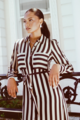 Among The Brave Cyprus Stripe Shirt Midi Dress