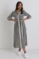 Among The Brave Cyprus Stripe Shirt Midi Dress