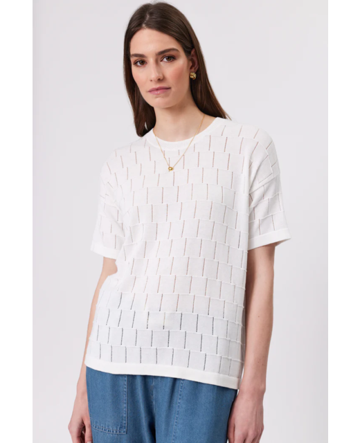 Marlow Grid Weave Knit Tee