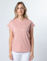 Stella + Gemma Rose with White Logo Cuffed Sleeve T-Shirt