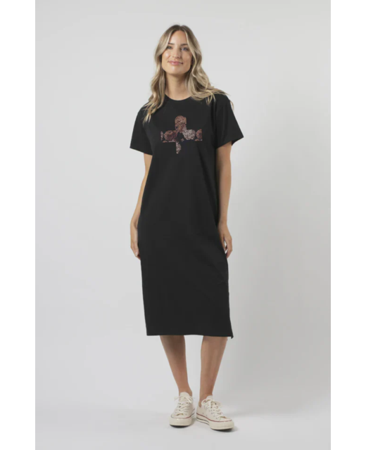 Stella + Gemma Maxie T-Shirt Dress - Dusty Rose Cross