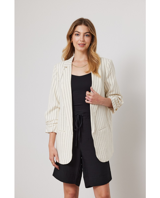 Duo Bodhi Linen Stripe Blazer