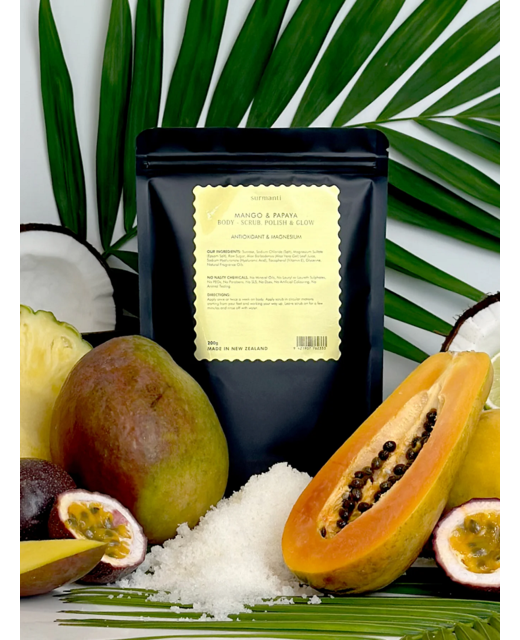 Surmanti Body Scrub 200g - Mango, Papaya & Coconut